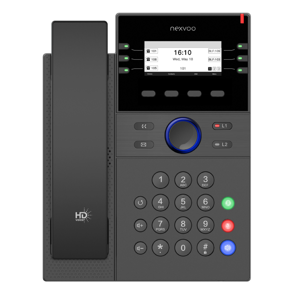 Téléphone IP d'entrée de gamme à 7 lignes avec conférence à 6 | N303-Nexvoo